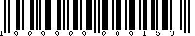 EAN-13 : 1000000000153