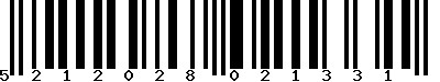 EAN-13 : 5212028021331