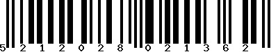 EAN-13 : 5212028021362