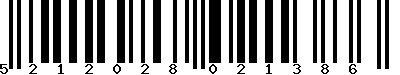 EAN-13 : 5212028021386