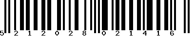 EAN-13 : 5212028021416