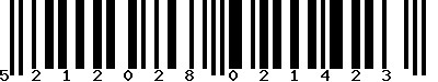 EAN-13 : 5212028021423