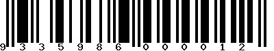 EAN-13 : 9335986000012